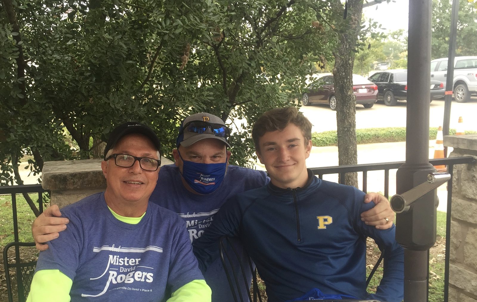 David Rogers campaigning in Pflugerville