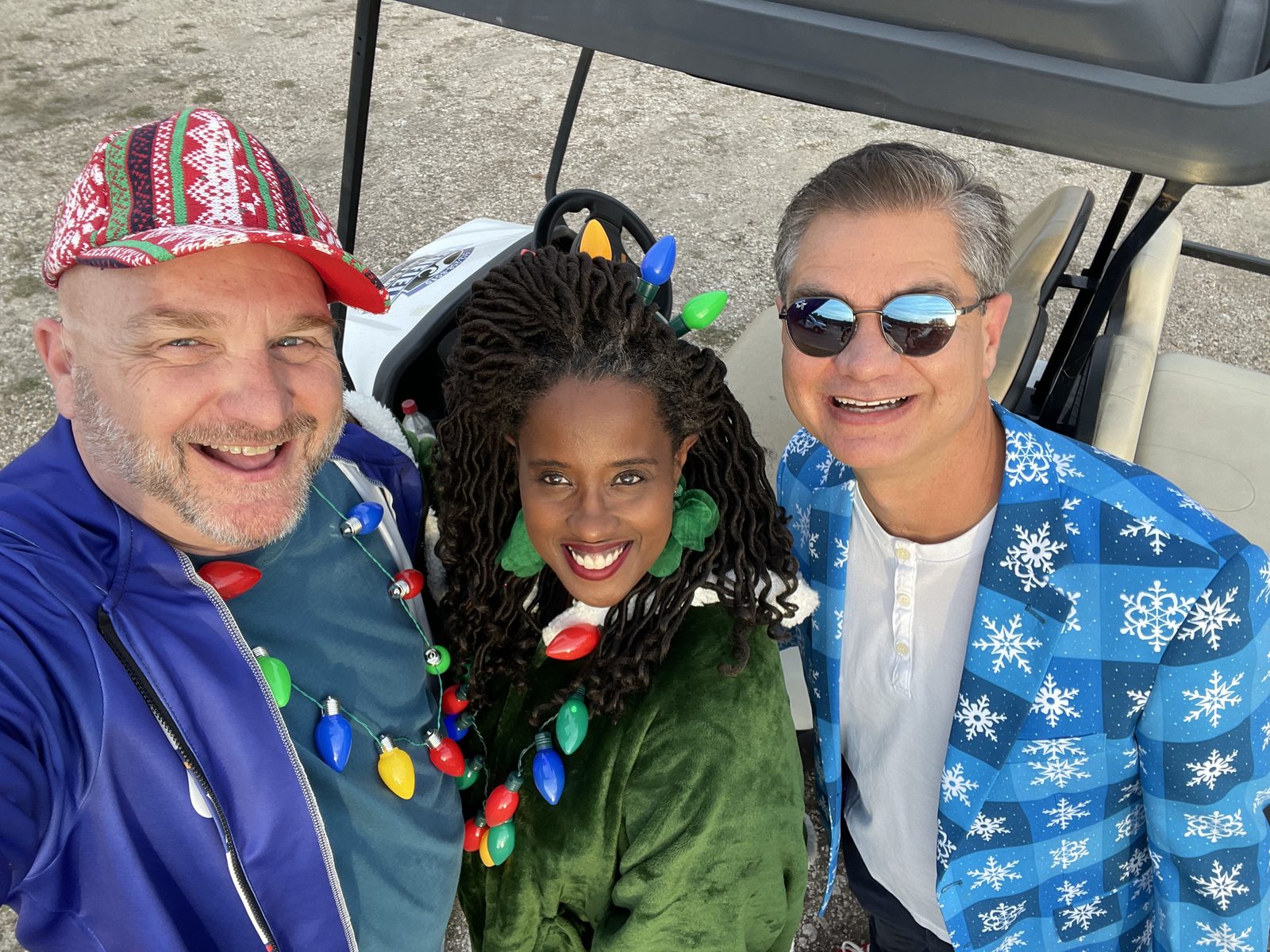 David Rogers with Mayor Doug Weiss and Councilwoman Kimberly Holiday