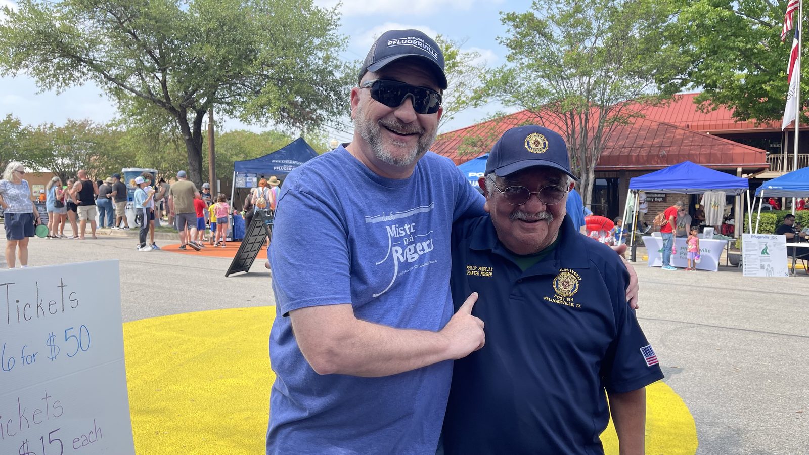 David Rogers with members of the American Legion in Pflugerville