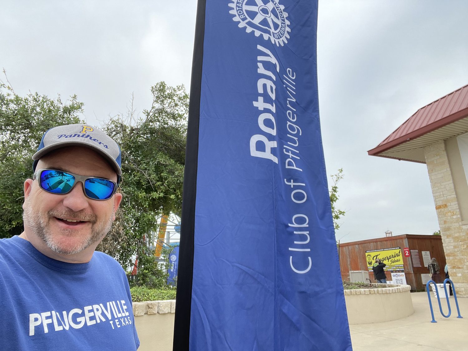 David Rogers with the Rotary Club of Pflugerville
