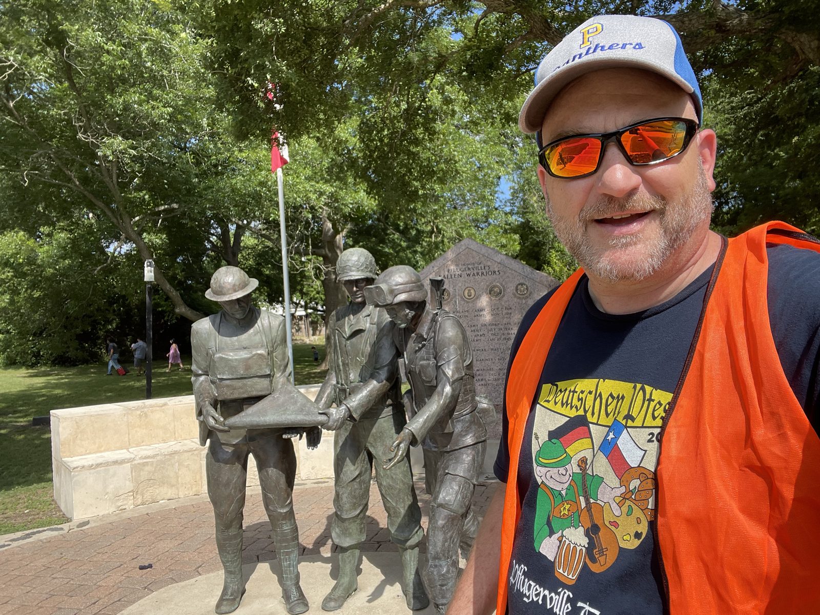David Rogers at Pflugerville's fallen warriors memorial