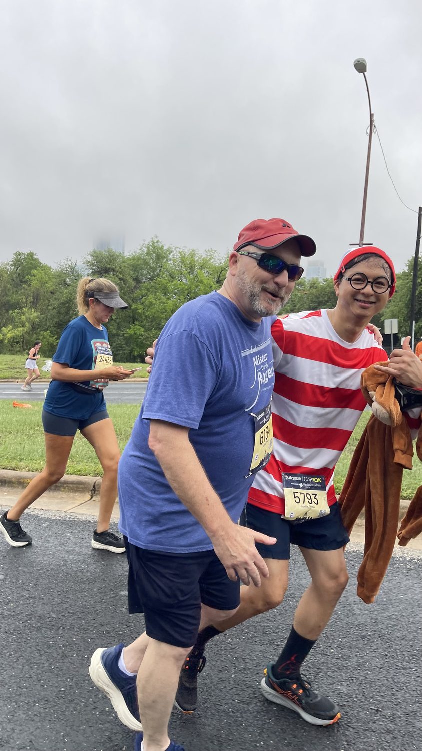 David Rogers dressed as Waldo at the Capitol 10K race